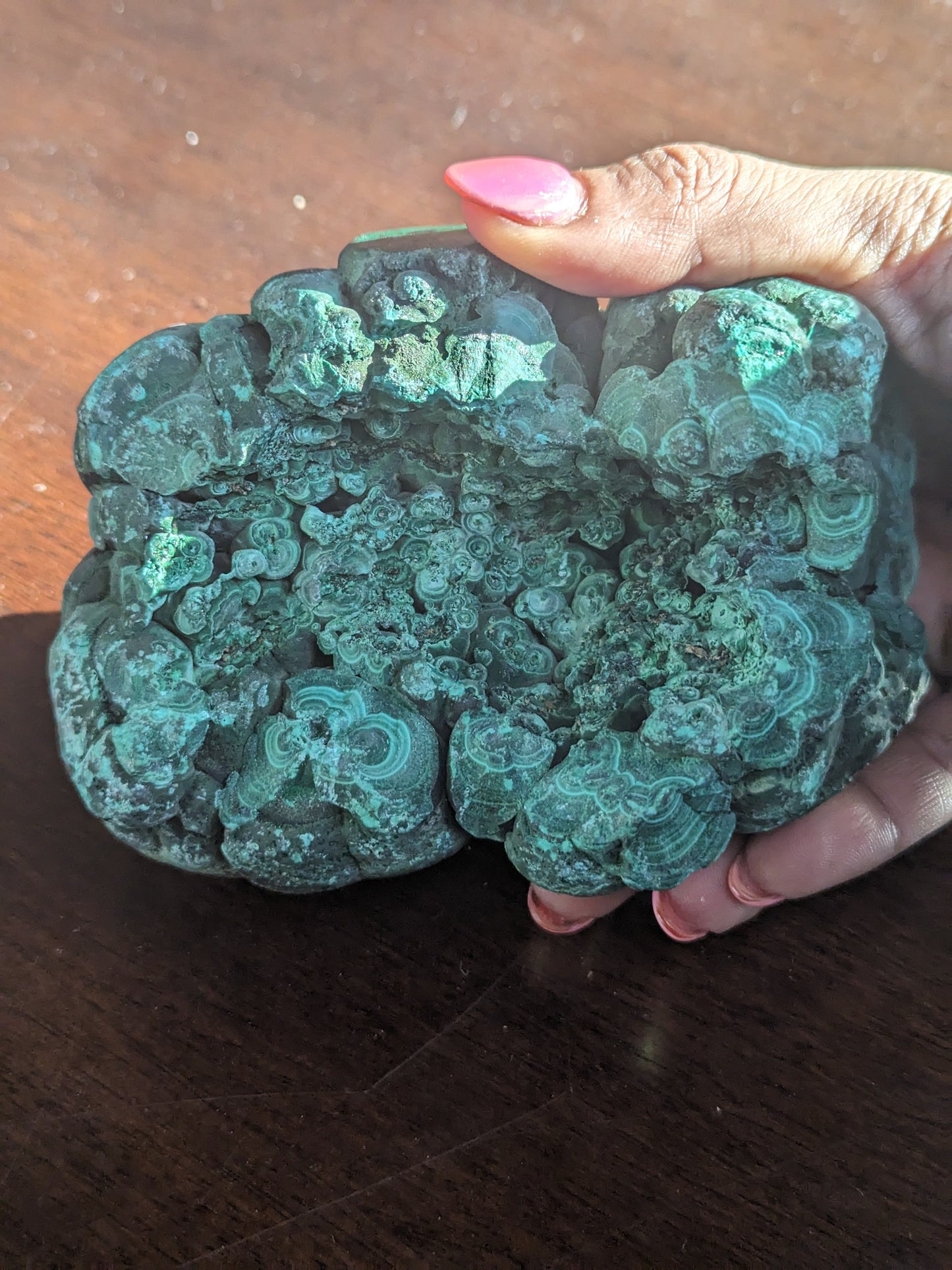 Raw Malachite with Polish #7454767
