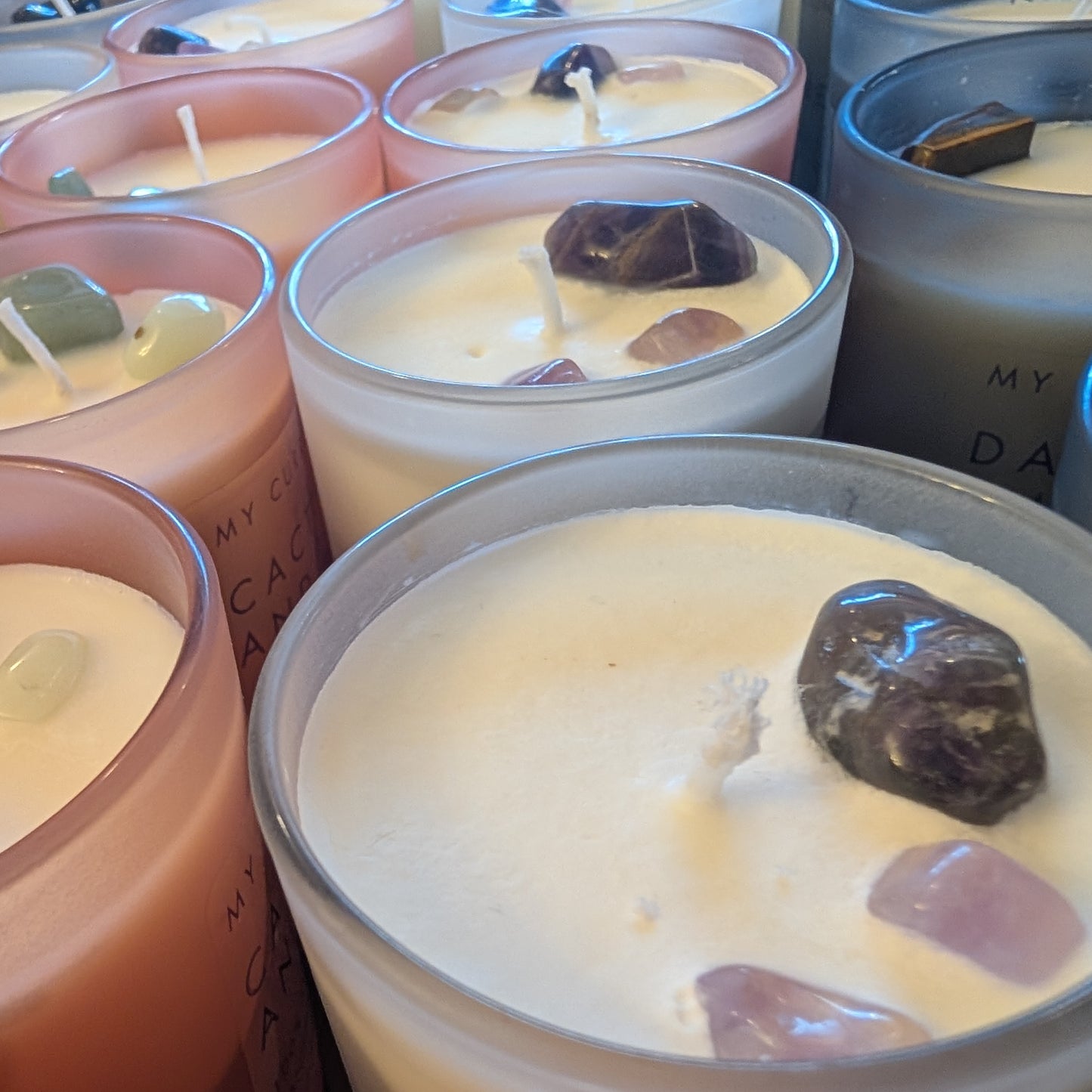 7oz Crystal Intention Candles by My Current Obsessions Co.