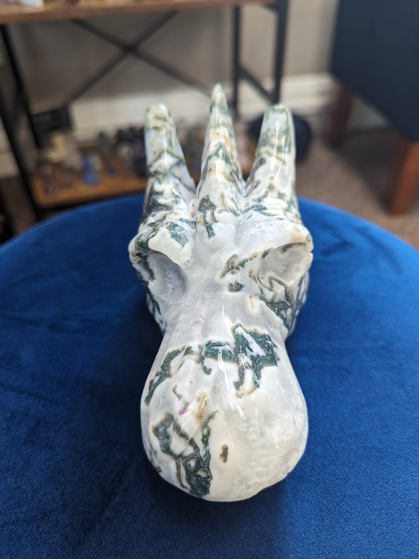Moss Agate Dragonhead