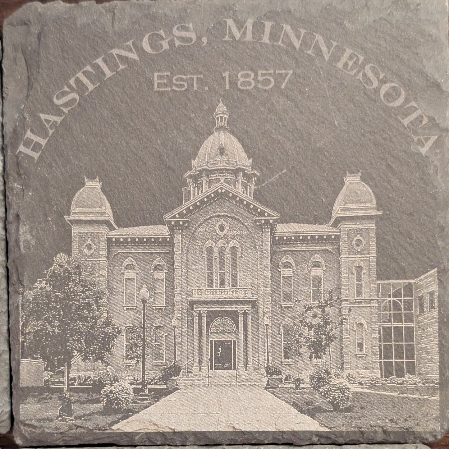 Hastings City Hall Slate Coaster