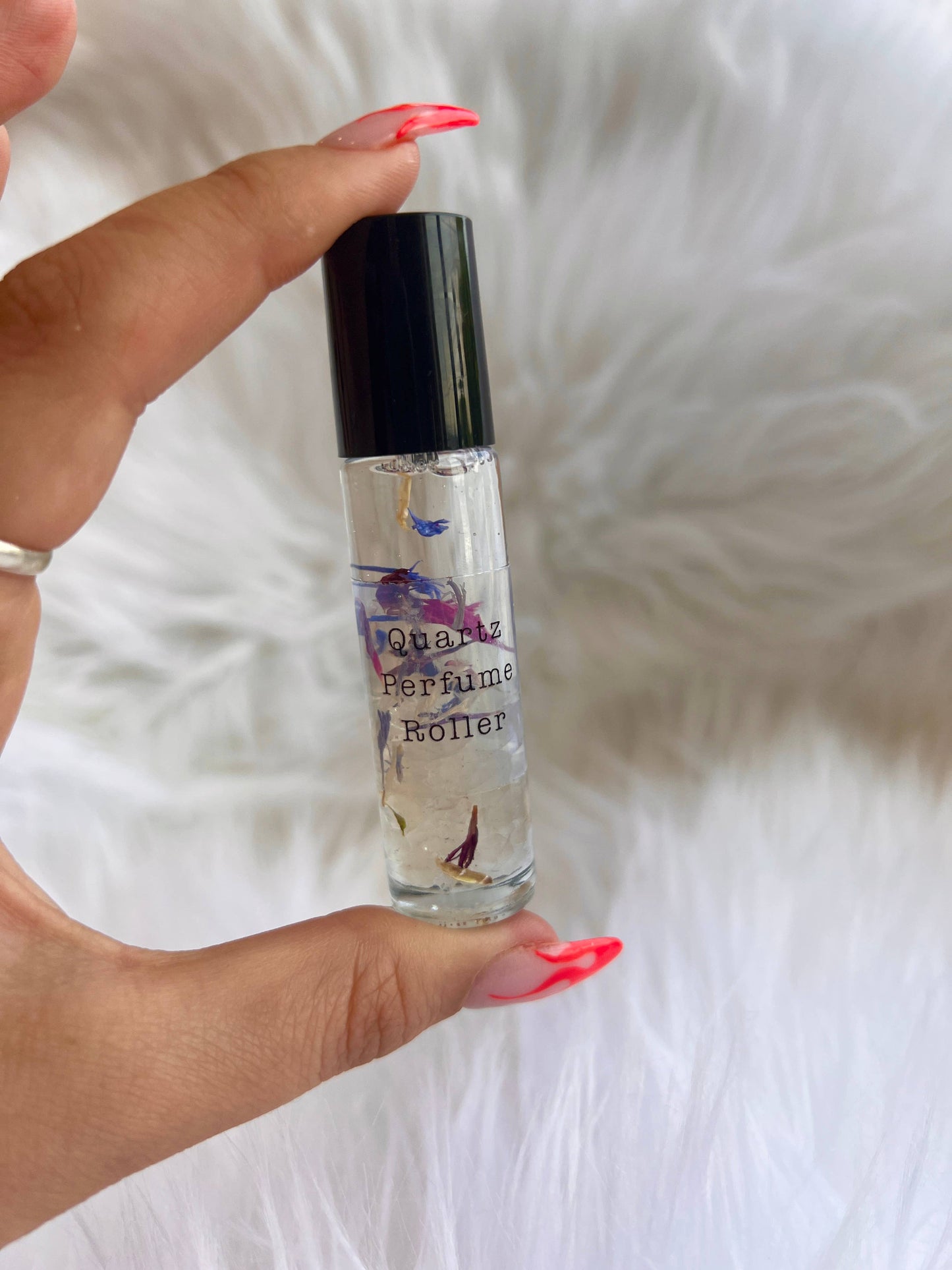 Clear Quartz Crystal Perfume Roller