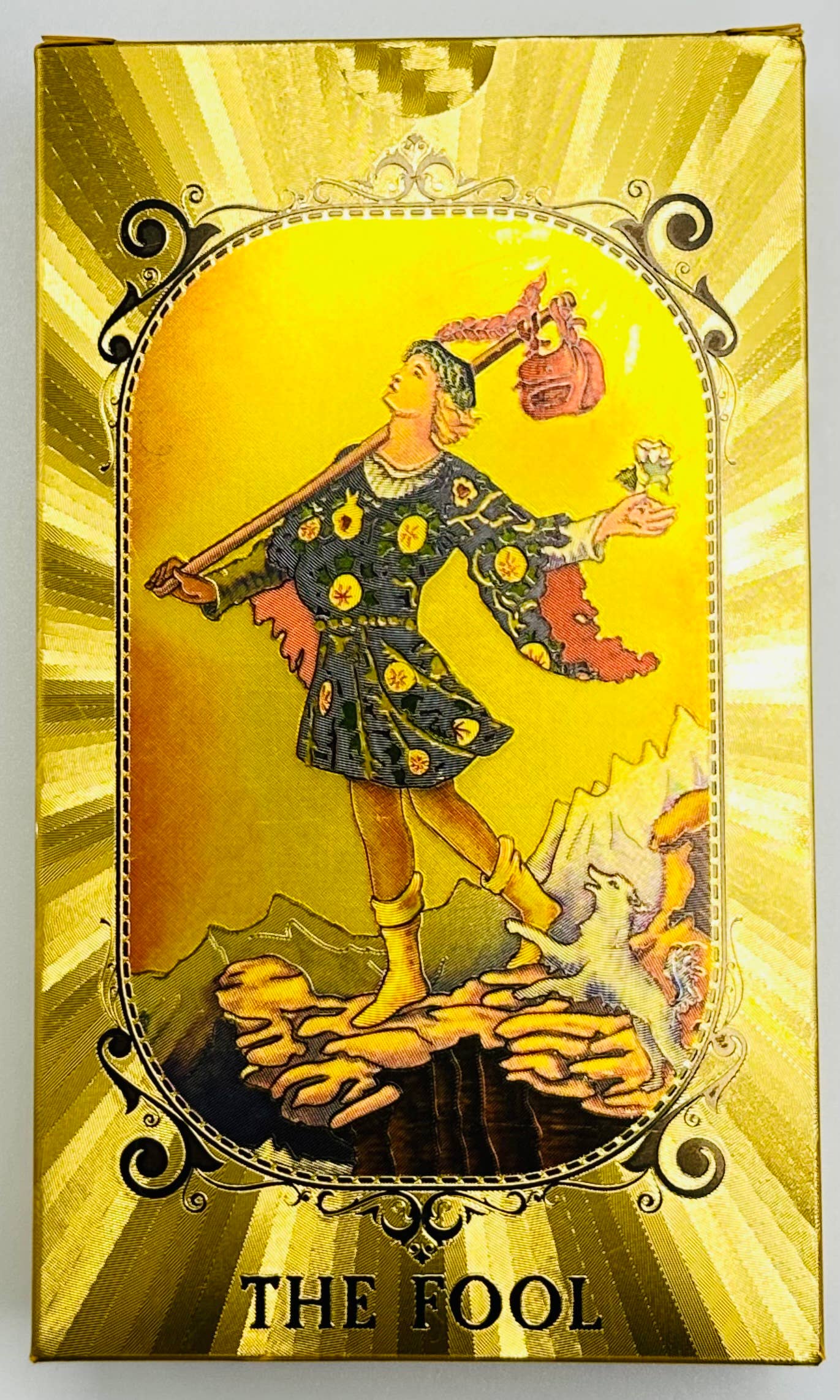 Gold Foil PVC Tarot Cards with Instruction Booklet