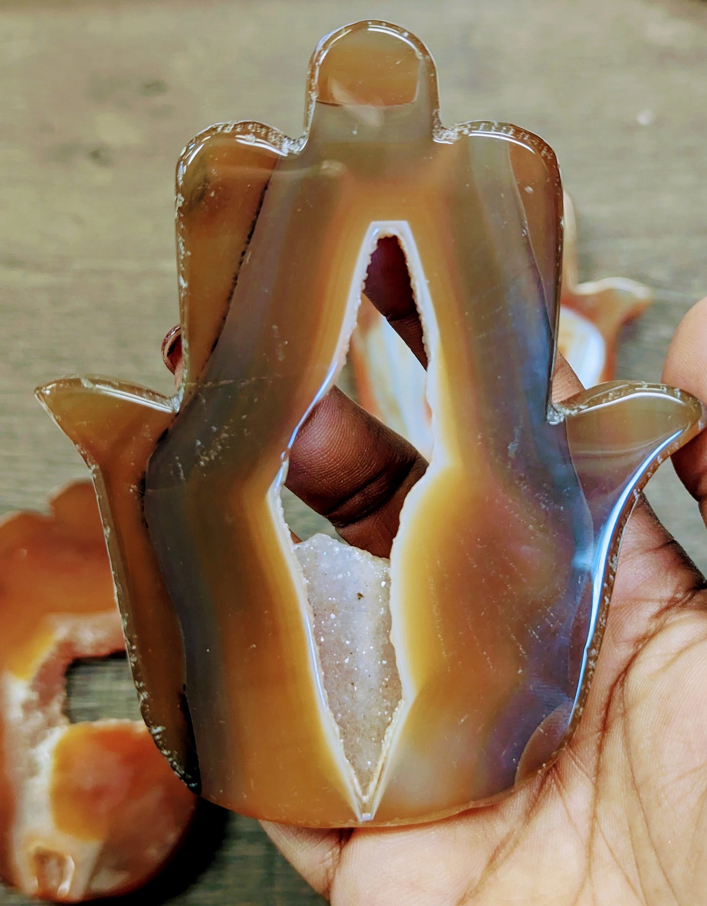 Carnelian Hamsa Carvings
