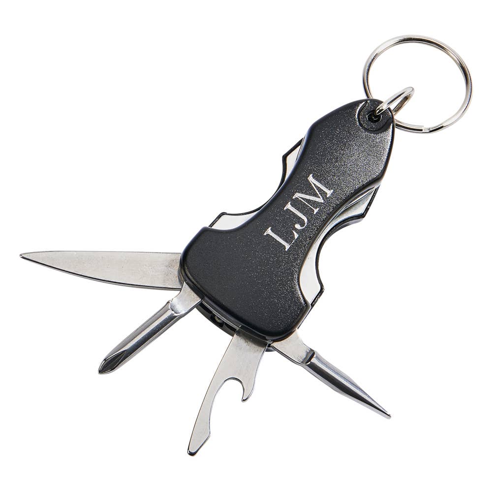 Black Key Chain W/Multi Tools
