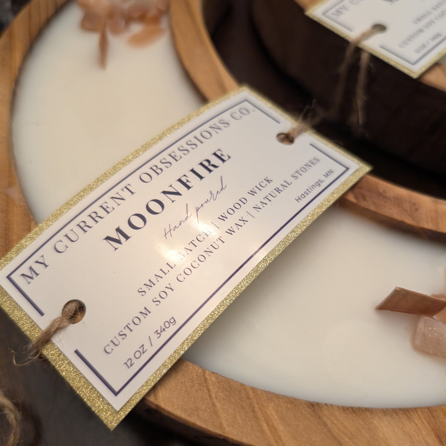 Moon Fire Wood Wick Candle - The Hearthstone Collection