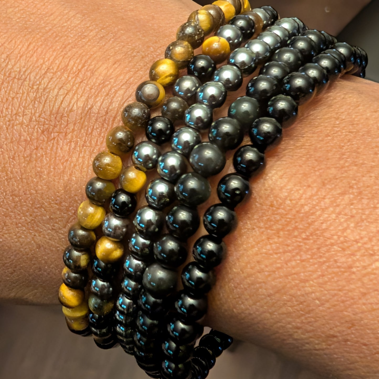 4mm Crystal Beaded Bracelets