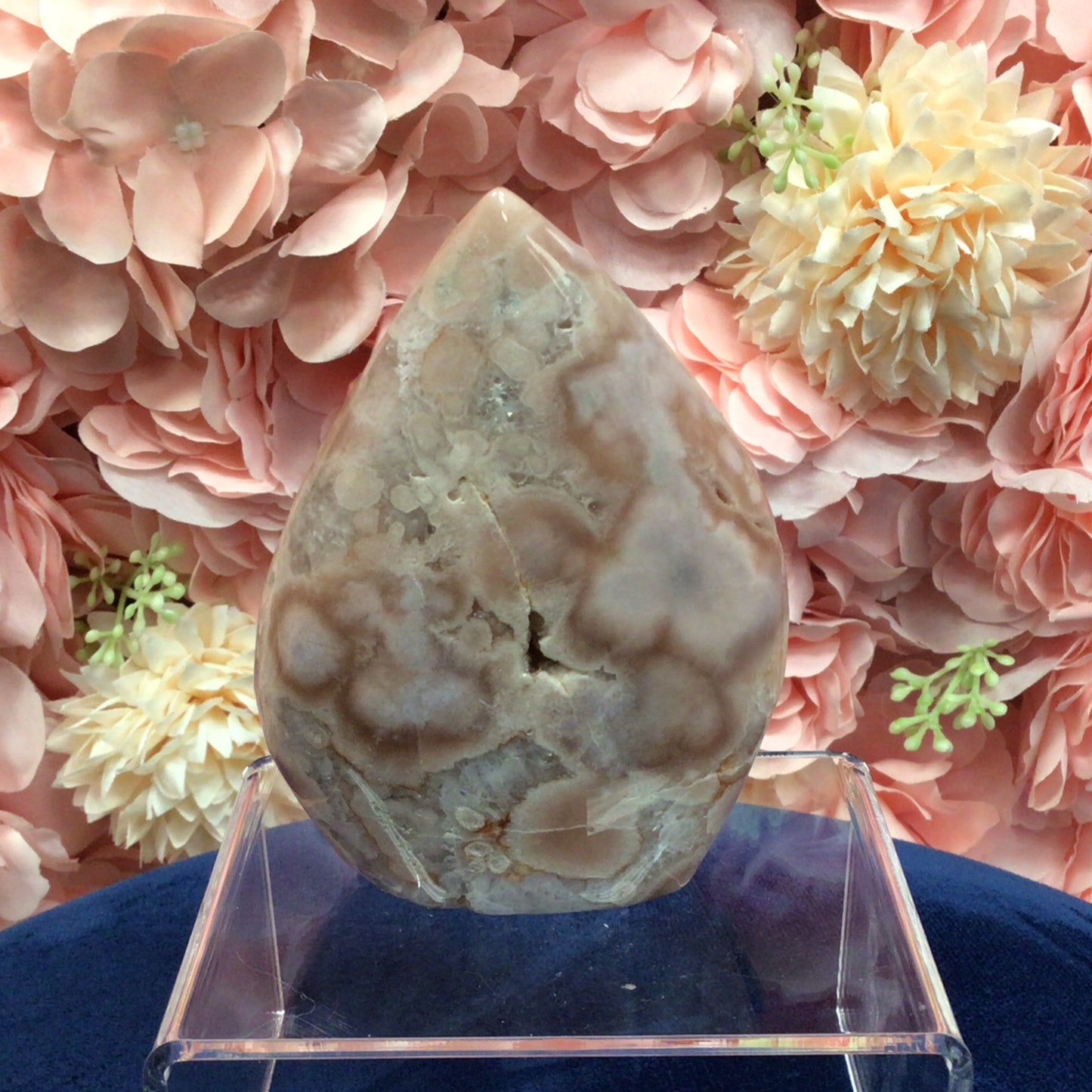Flower Agate Teardrop #B141589