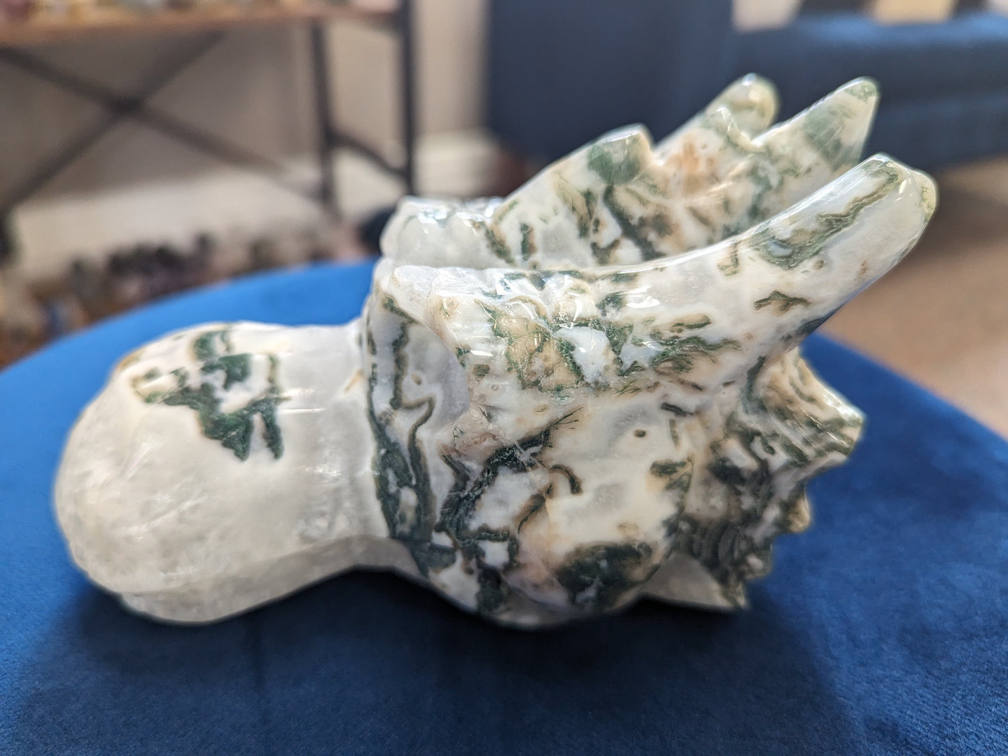 Moss Agate Dragonhead