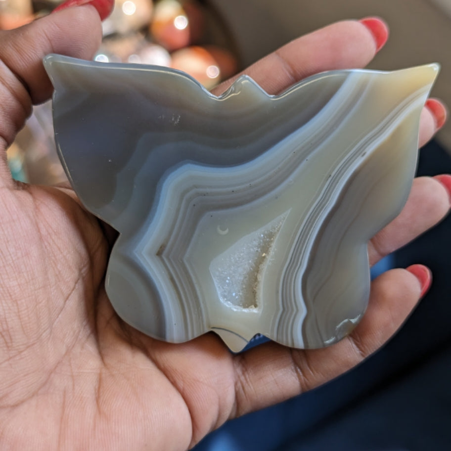 Druzy Agate Butterfly