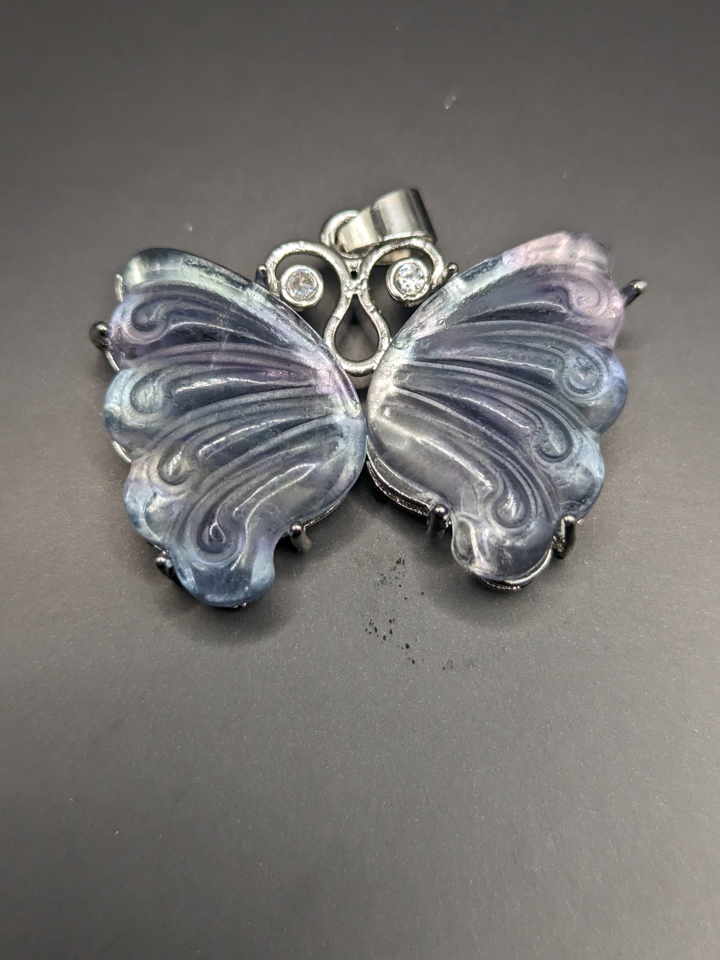 Fluorite Butterfly Pendant