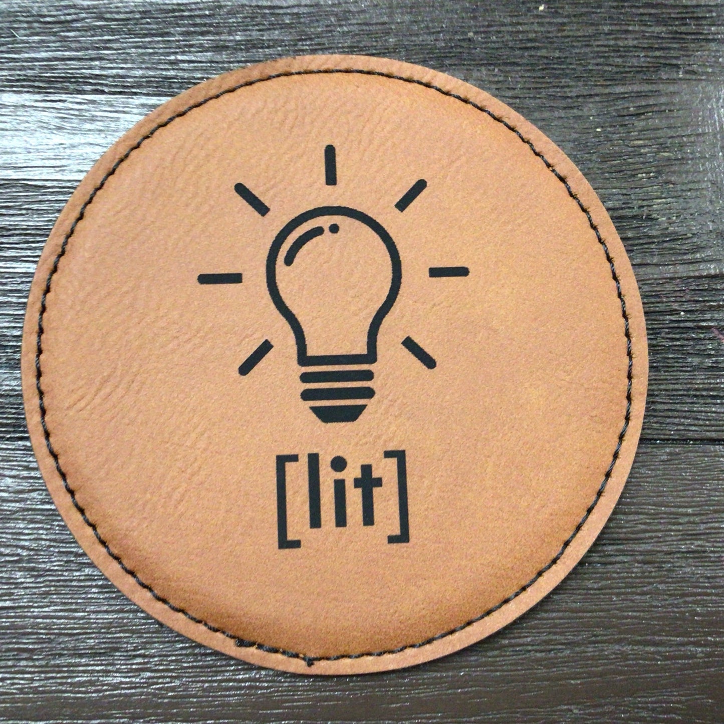 Lit Leatherette Coaster