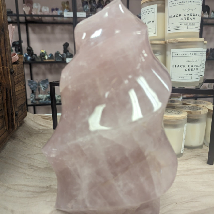 Rose Quartz Flame - Statement Piece