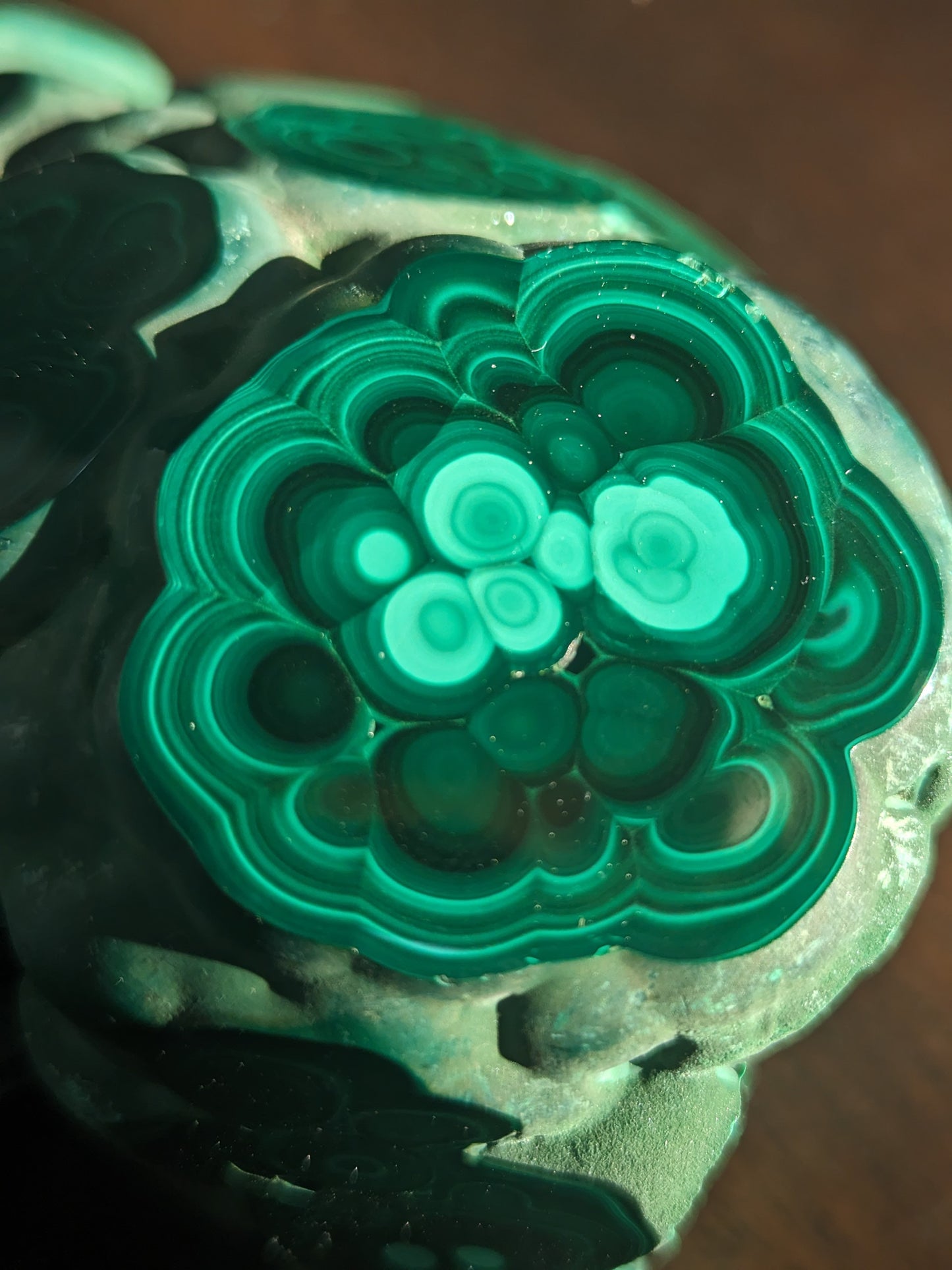 Raw Malachite with Polish #7454767