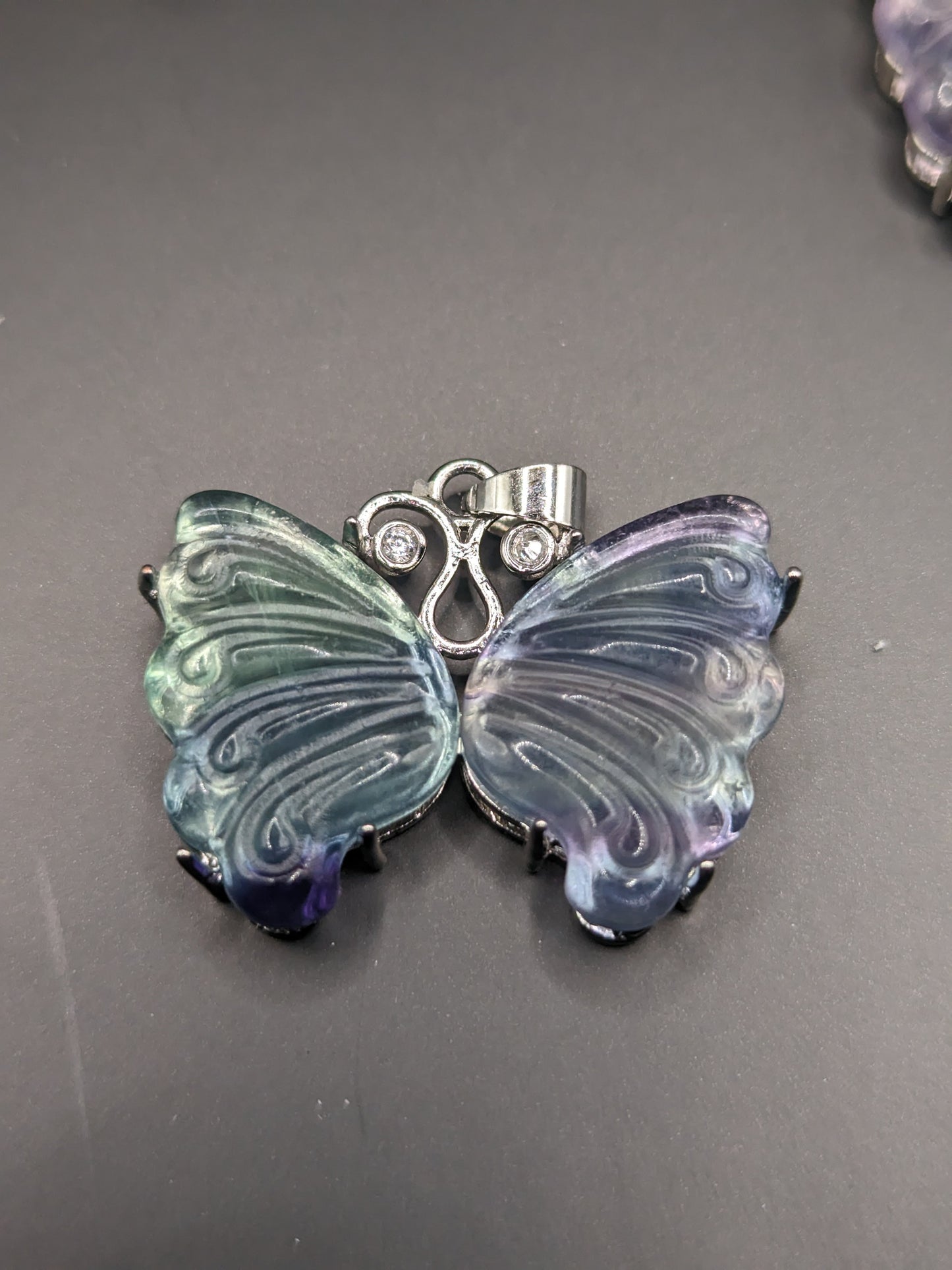 Fluorite Butterfly Pendant