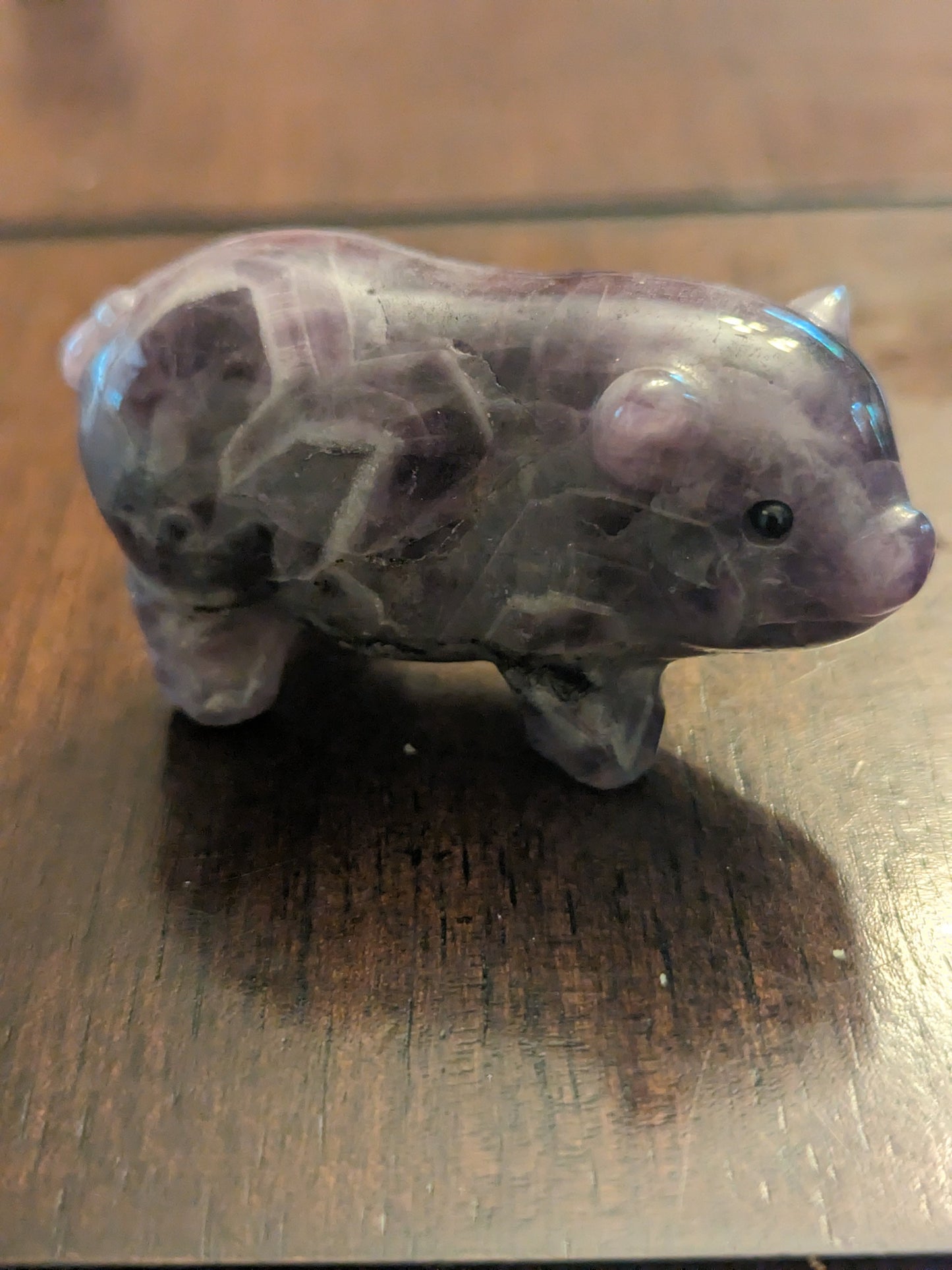 Rose Quartz Pig Carving
