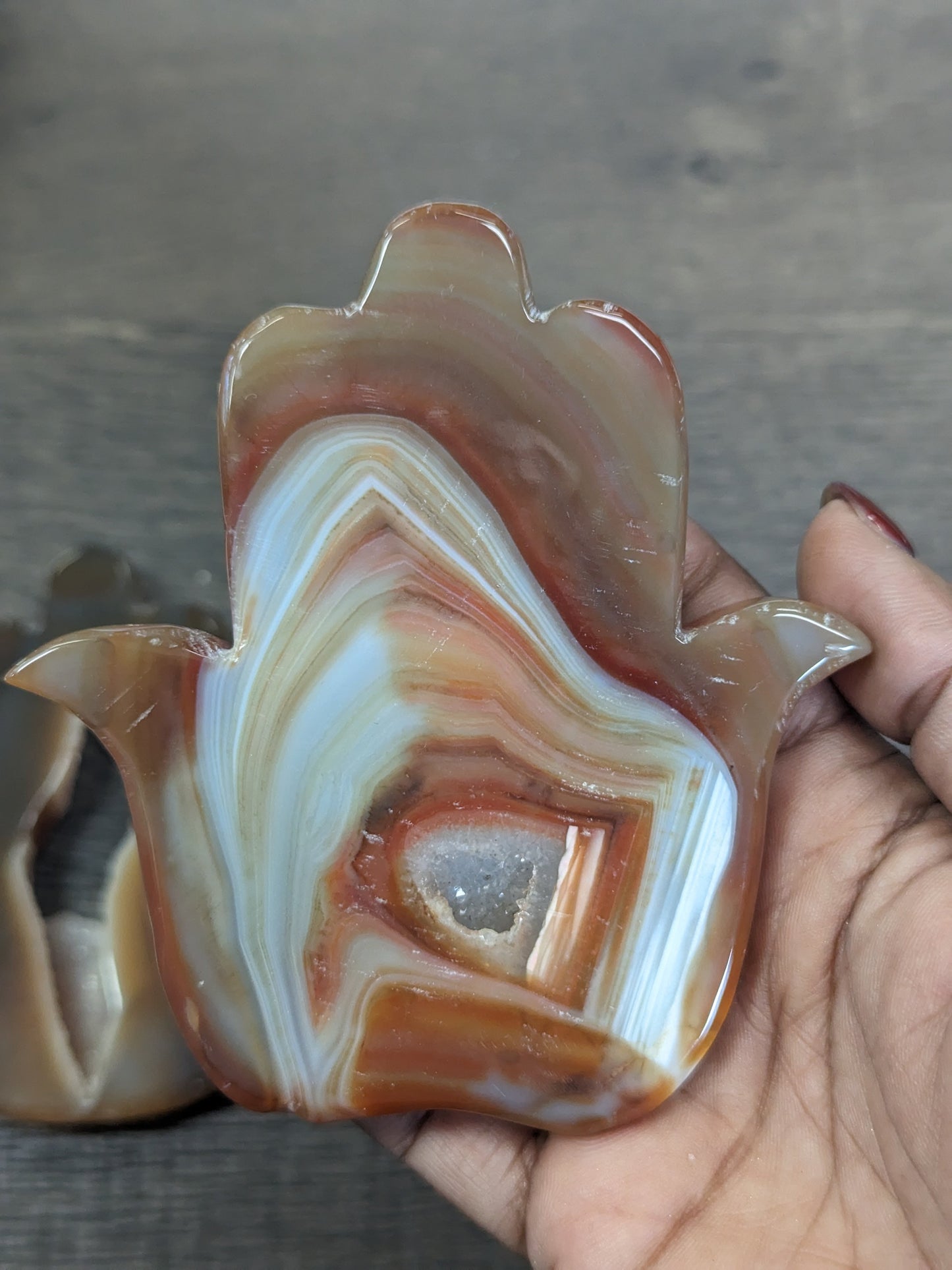 Carnelian Hamsa Carvings