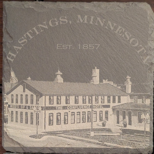 Hastings Confluence Slate Coaster
