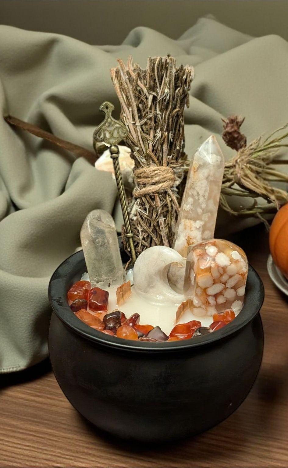 Renewals, Rebirth & Energy Work - Crystal Cauldron Intensions Candle