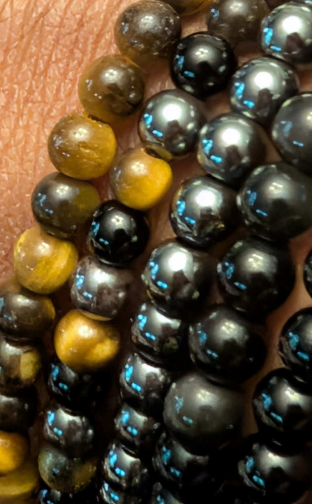 Triple Protection Tiger’s Eye, Hematite, & Black Obsidian Bracelet