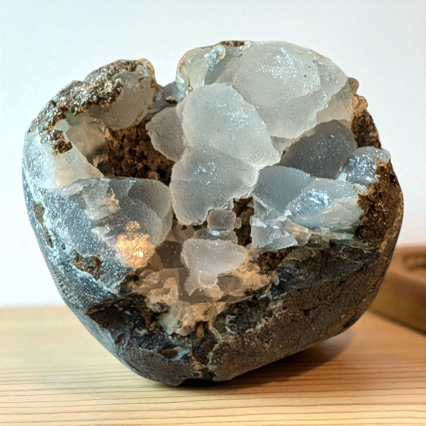 Botryoidal Chalcedony w/ Druzy Quartz Geode #3952333