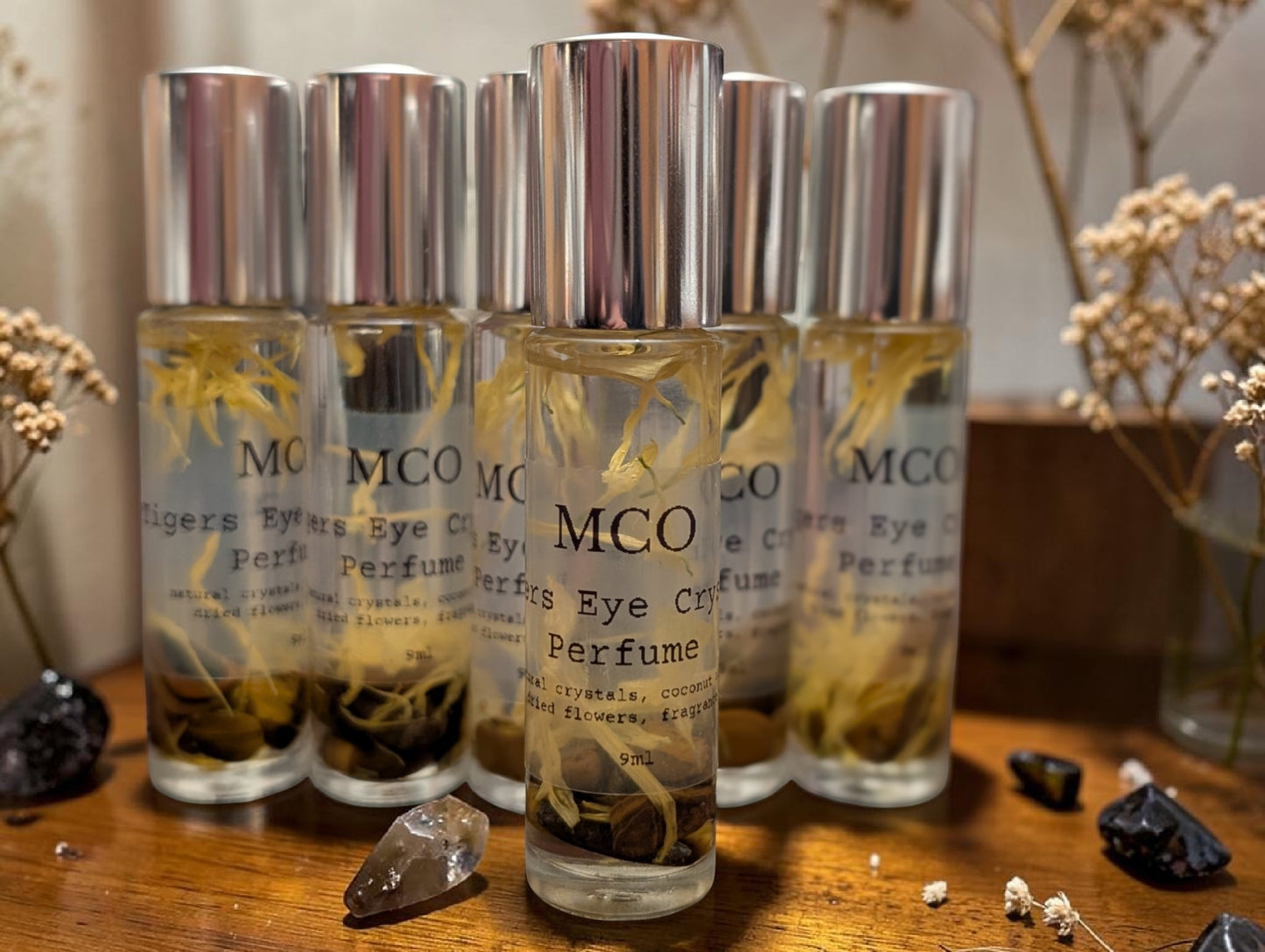 Tigers Eye Crystal Perfume Roller