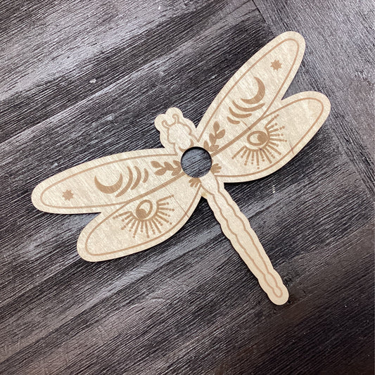 Wood Dragonfly Sphere Stand