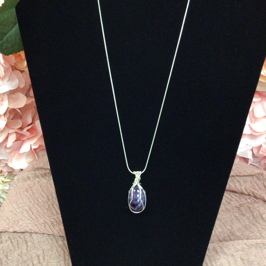 Wire Wrapped Dream Amethyst Necklace