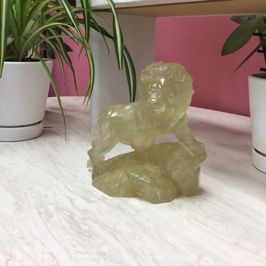 Citrine Lion Statue