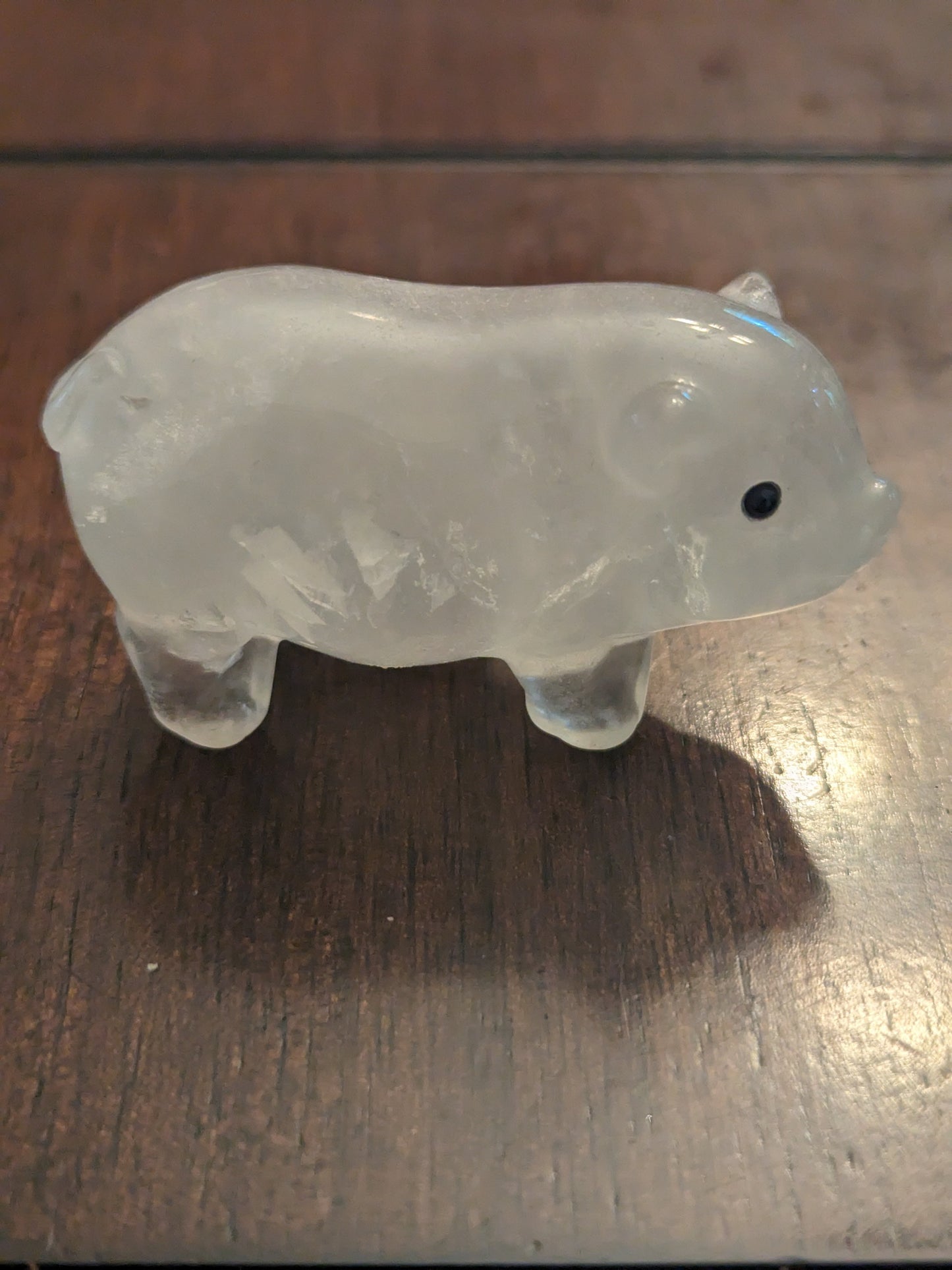 Rose Quartz Pig Carving