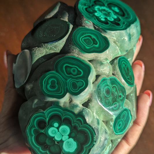 Raw Malachite with Polish #7454767