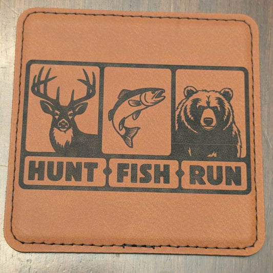 F-CAW-F Leatherette Coaster