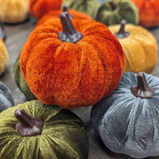Large Velvet Pumpkins