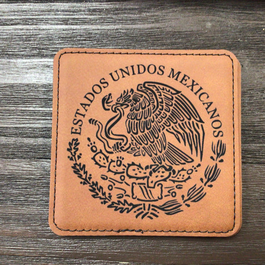 Estados Unidos Mexicanos Leatherette Coaster