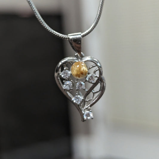 Rutile Heart Pendant
