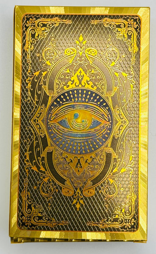 Gold Foil PVC Tarot Cards with Instruction Booklet