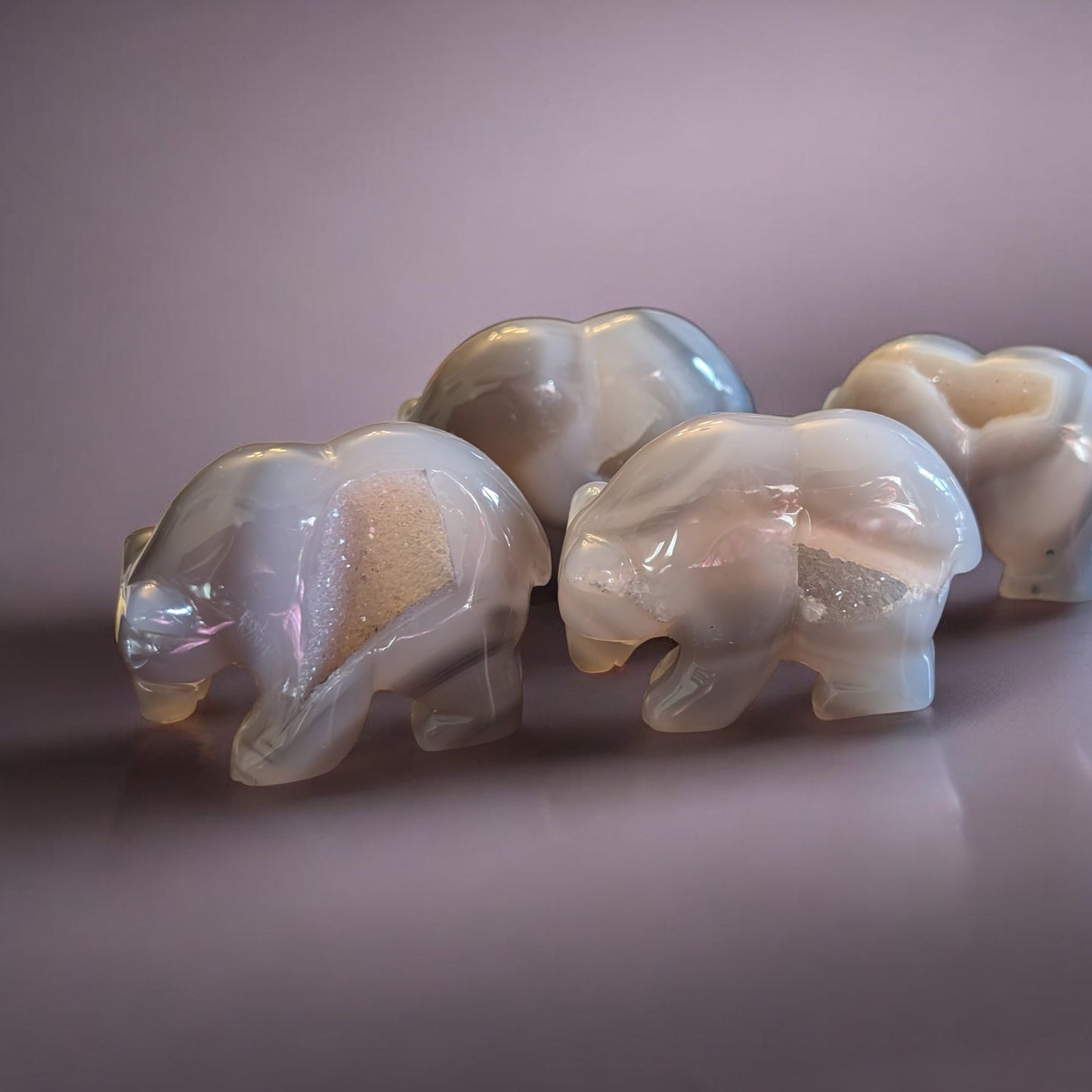 Druzy Agate Bears