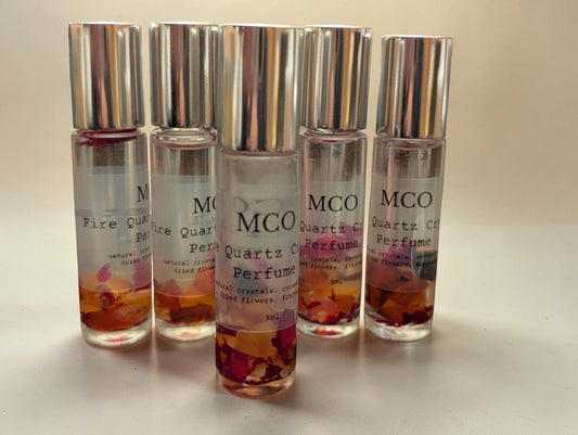 Fire Quartz Crystal Perfume Rollers