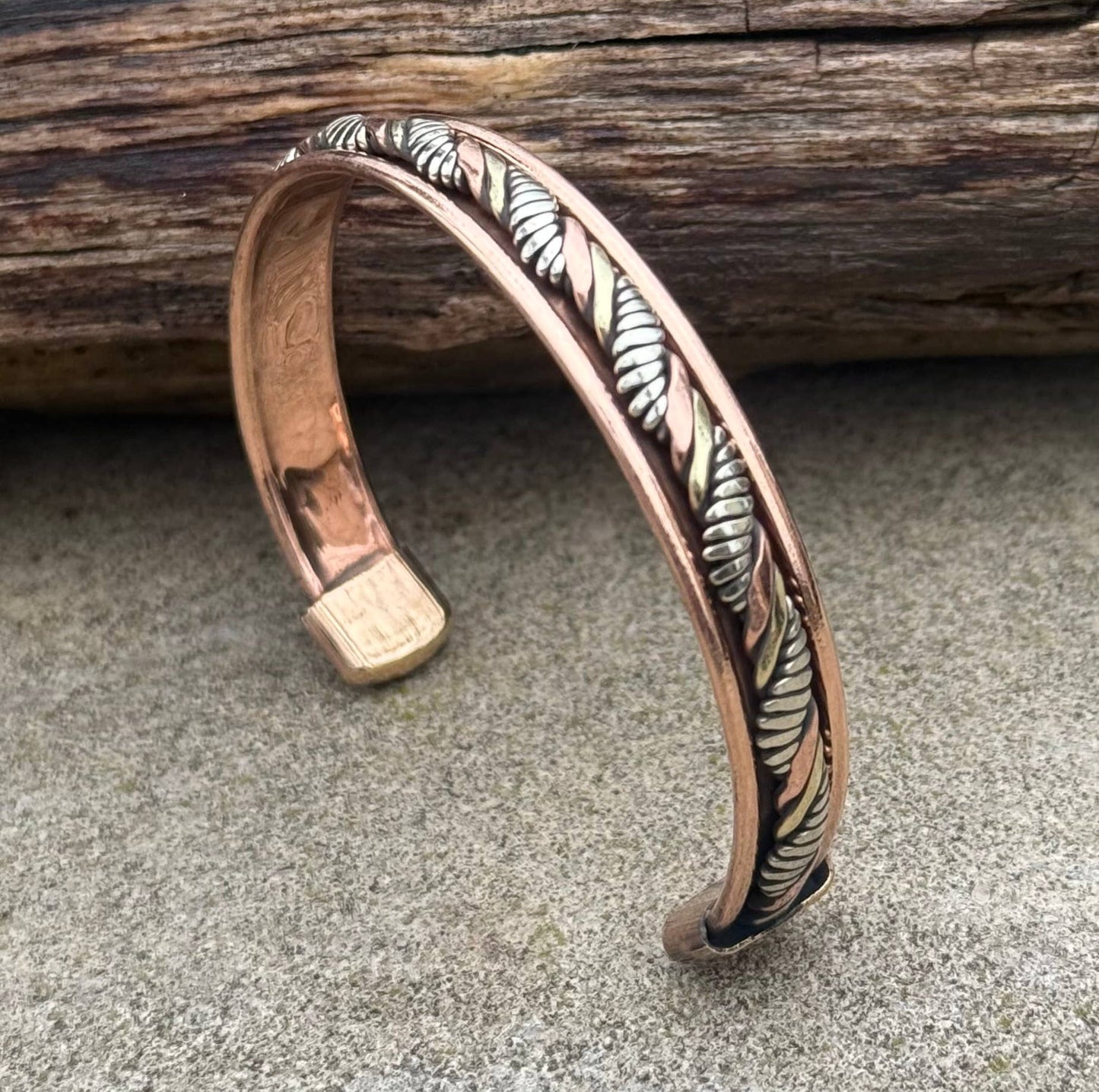Pure Copper Twisted Open Back Bracelet