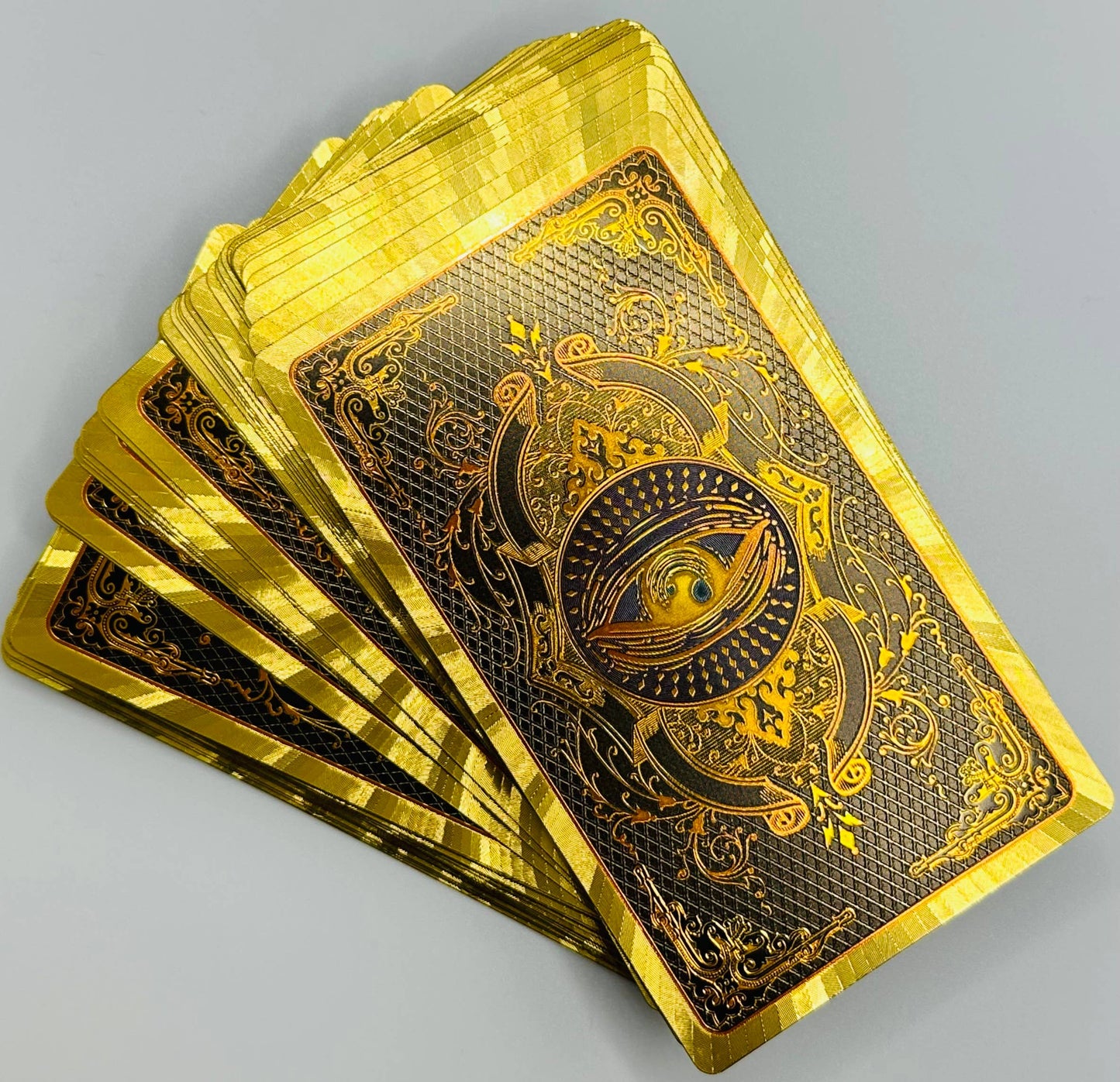 Gold Foil PVC Tarot Cards with Instruction Booklet