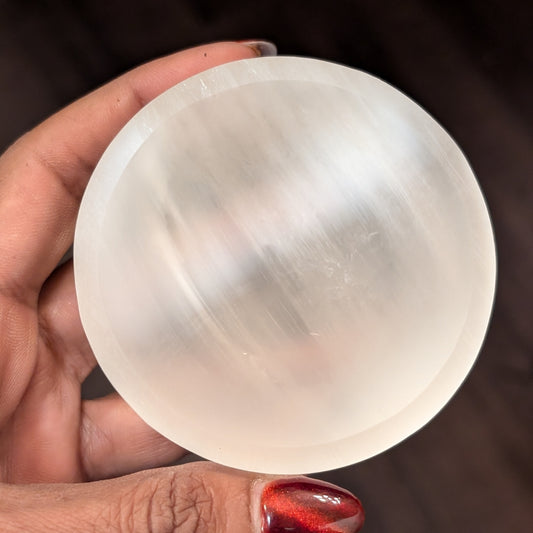 Satin Spar Selenite 3” Charging Bowl