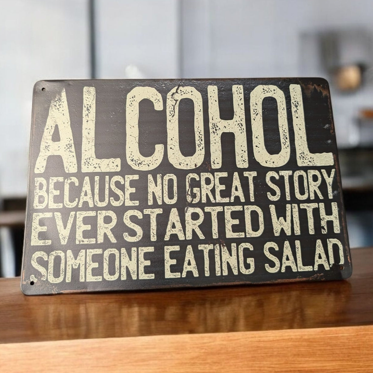 Alcohol Salad Metal Sign