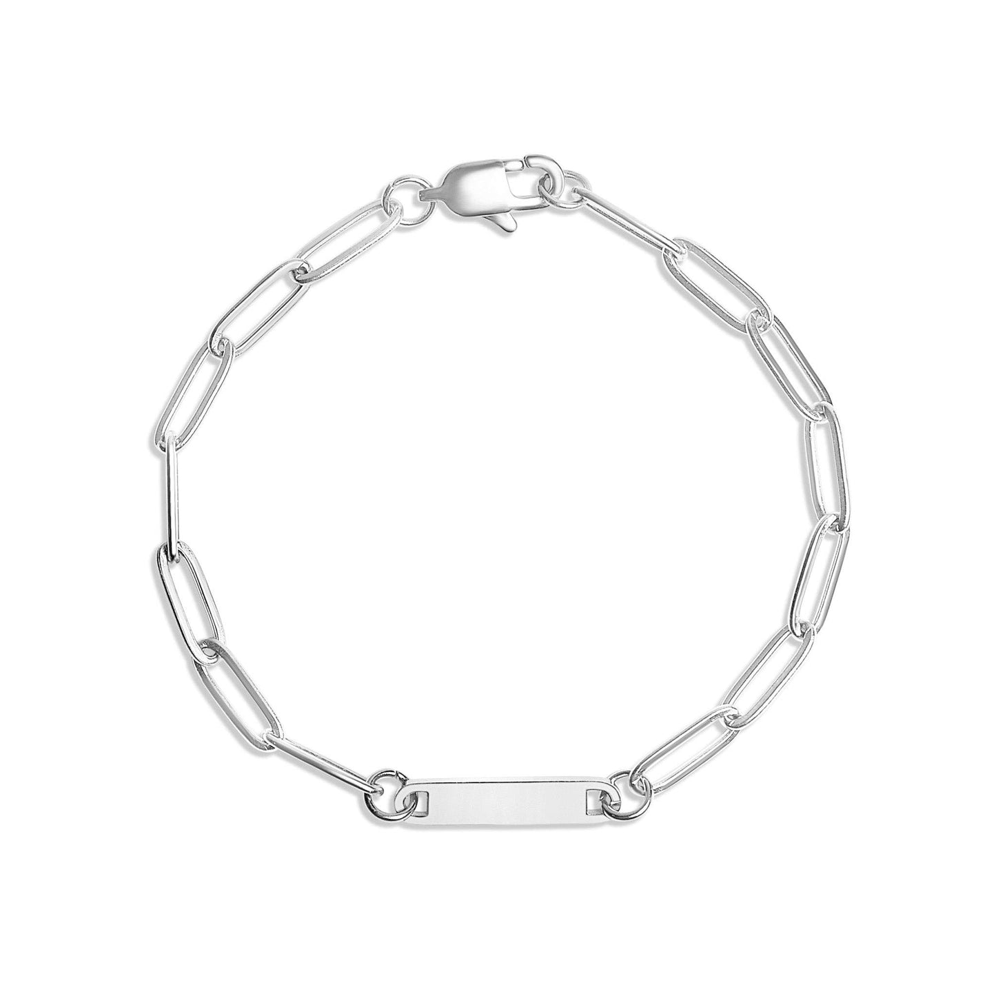 Mama Bear Engravable Paperclip Bar Bracelet