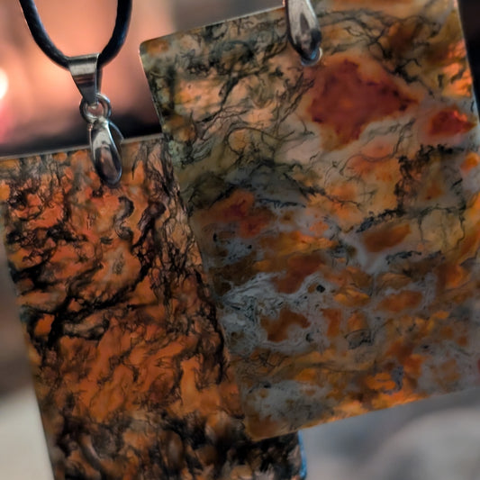 Red And Gold Moss Agate