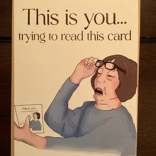This is you… Card
