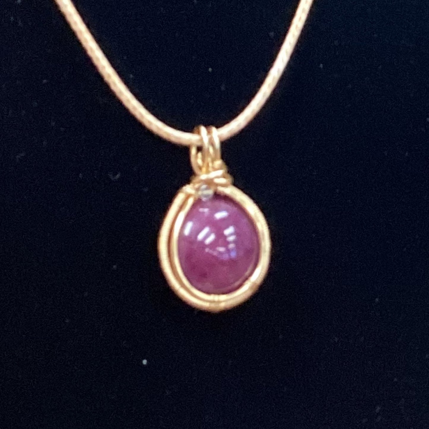 Ruby Gold Wrapped Necklace