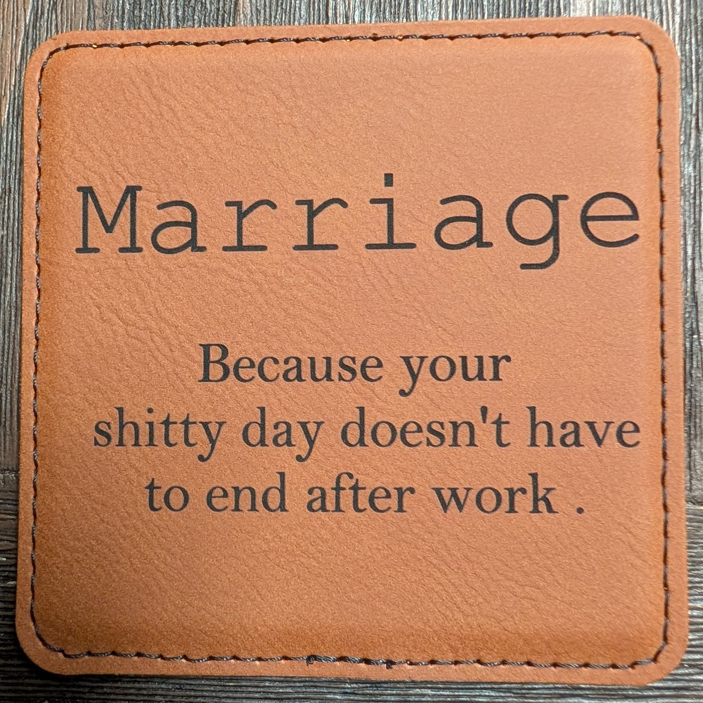 Marriage Leatherette Coaster