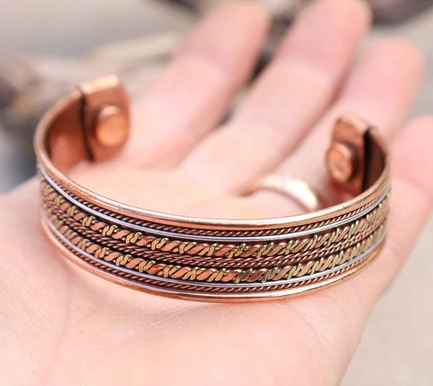 Pure Copper Twisted Wire Cuff Bracelet
