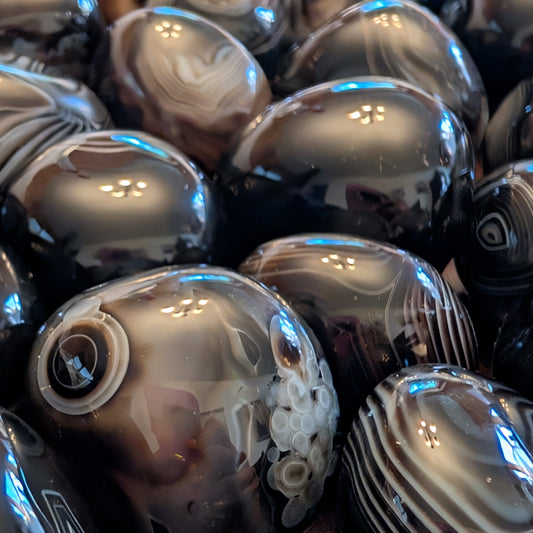 Black Banded Agate Tumbles