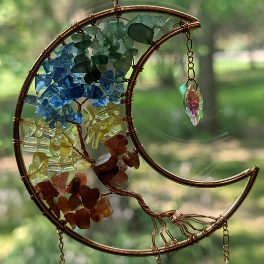 Chakra Moon Tree of Life Sun Catcher
