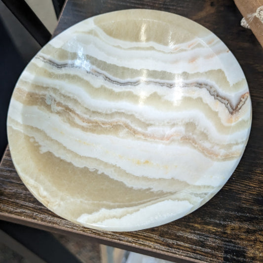 Yellow Banded Calcite Bowl